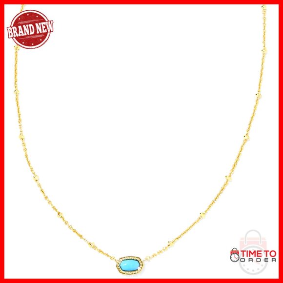 Gold-Plated Mini Pendant Necklace with 15